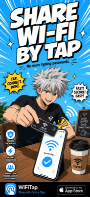 SHARE WI-FI BY TAP